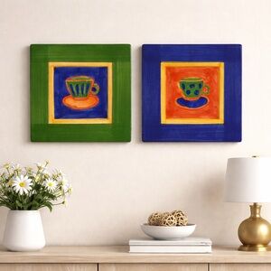 Pier 1 Imports Coffee‎ Cup Wall Art Set of 2